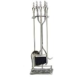 5 Pc. Antique Brass Fireset (F-4206)