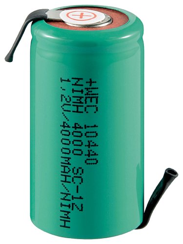Wentronic NiMh Akku (SUB-C 1, 4000 mAh, 2 V, Flattop L&ouml;tfahne)