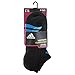 adidas Women's Cushioned 3pk No Show Sock Black/Solar Blue/Flash Pink/Solar Pink
