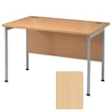 Sonix Traditional Desk Rectangular Silver Legs W1200xD800xH720mm Maple Ref 32