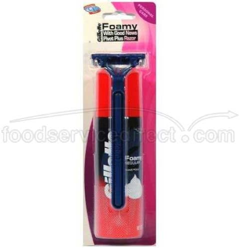 Convenience Valet Gillette Shave Cream and Disposable Good News Razor - 2 per pack -- 14 packs per case.