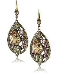 Sorrelli "Tapestry" Crystal Filigree Dangle Gold-Tone Earrings