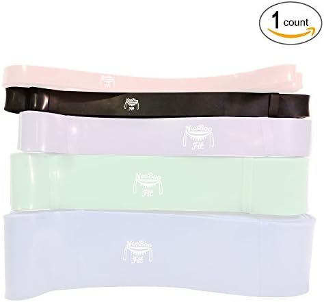 NeeBooFit Resistance Pull-Up Band, for Assisted Pullups, Stretching, Powerlifting - Single Band 41 Inch Loop, Choose from 5 Levels