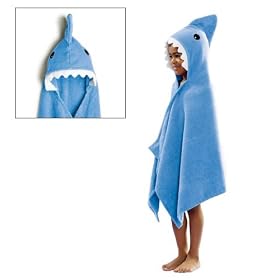 Avon Shark Towel Bath Beach Camp Hood Kids Blue Boy Girl Toddler Serviette De Bain a Capuchon Requin
