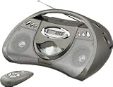 GPX BCD2306DP Boombox with CD Player and AM/FM Tuner, Silver