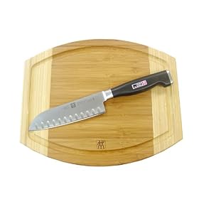 J.A. Henckels Twin Four Star II 2-Piece Santoku Bamboo Board Set by Henckels