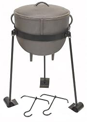 Bayou Classic CI-7411 4-Gallon Cast Iron Stew Pot with Stand