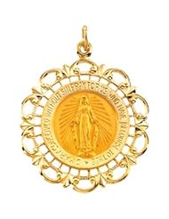 14K Yellow Gold 31.00X27.00 mm Miraculous Medal