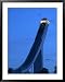 Homemkollen, built for the1952 Winter Olympic Games, Norway Framed Art Poster Print by Russell Young, 31x39