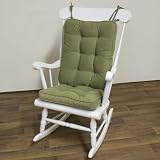 Greendale Home Fashions Standard Rocking Chair Cushion Hyatt fabric, Moss
