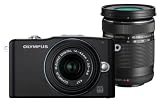 Olympus E-PM1 Compact System Camera Double Zoom Kit - Black (includes M.ZUIKO Digital 14 -42mm II R and M.ZUIKO Digital 40 -150mm Lenses)
