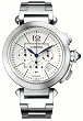 Cartier Men's W31085M7 Pasha Silvered Opaline with Guilloche Inner Square Dial Watch
