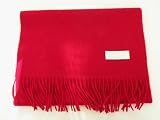 Red Scarf,O-My-Cashmere Scarf-50% Cashmere + 50% Baby Lamb Wool,Warm & Comfortable,Gorgeous Soft Touch,Attractive Red Color 12
