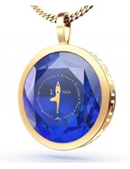 Gold Plated Yoga Necklace Imprinted in 24kt Gold on CZ