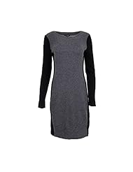 Cashmere Long Sleeves Sweater Colorblocking  Dress