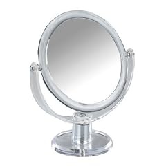 Wenko 3656340100 Kosmetik-Standspiegel Noci - klappbar, 100% und 300%, Acryl, � 12.5 cm Spiegel, 17.5 x 20 x 9 cm