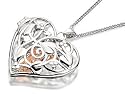 Clogau 9ct Rose Gold And Silver Heart Fairy Locket And Chain