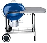 Weber 768001 22 1/2-Inch One-Touch Platinum Charcoal Grill, Blue