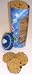 Gourmet Food : Scott's Cakes 1 lb. Oatmeal Raisin Cookies in a Blue Christmas Canister