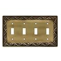 Leaf and Vine Quad Switch Wall Plate