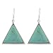 Sterling Silver Turquoise Triangle Earrings