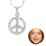 Dakota Fanning's Pave Stone Peace Pendant