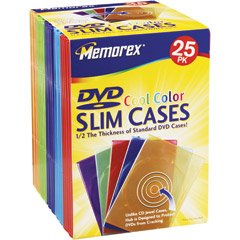 Memorex Cool Color Slim DVD Storage Cases