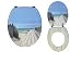 Abattant - Lunette WC Toilette holiday beach, plage multicolore