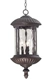 Granada Three light Large Hanging Wall Lantern, HAMMERED GLASS, ...