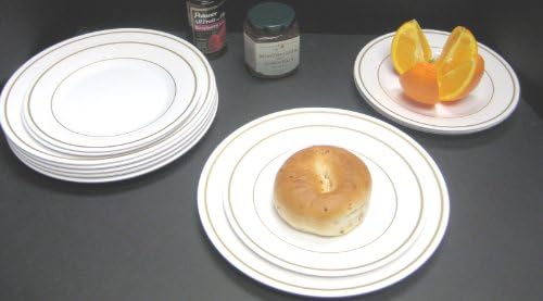 8 PIECE CLASSIC WHITE MELAMINE DINNER PLATE SET