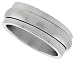 Surgical Steel 5/16 (8mm) Spinner Ring with Domed Satined Center