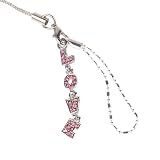 Hand Crafted Cellular Phone Charm - L-O-V-E Letters - Pink