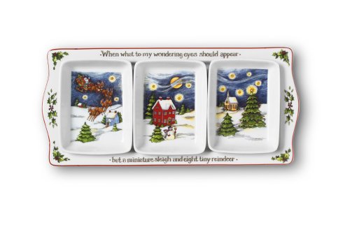 Portmeirion A Christmas Story 3 Section Server with Tray