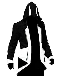 Rulercosplay Assassin's Creed 3 Connor Kenway Jacket Hoodie Cosplay (3 Colors) (XXL, Black&White)