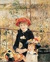 Pierre Auguste Renoir (On the Terrace) Art Poster Print - 16" X 20"