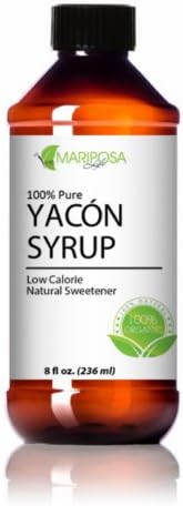 100% Pure Yacón Syrup - Low Calorie Natural Sweetener for Healthy Weight Loss and Lower Blood Sugar - Raw Liquid from Yacón Root - Organic Fiber - Appetite Suppressant - Benefits Proven in Clinical Study - Convenient 8 fl oz Bottle