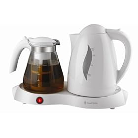 Russell Hobbs RHTT8W 1-2 3-Liter Electric Kettle with Glass Carafe and Tea Tray by Russell Hobbs