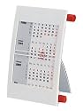 3-Monats-Tischkalender f&uuml;r 2012 + 2013, wei&szlig;/rot, mit Drehmechanik