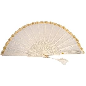 Marie Antoinette Oversized Fan in Black or White