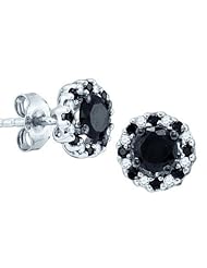 1.00CTW BLACK DIAMOND FASHION EARRINGS