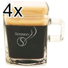 Senseo Quadrante Design Glastasse, 180 ml, 4er Pack