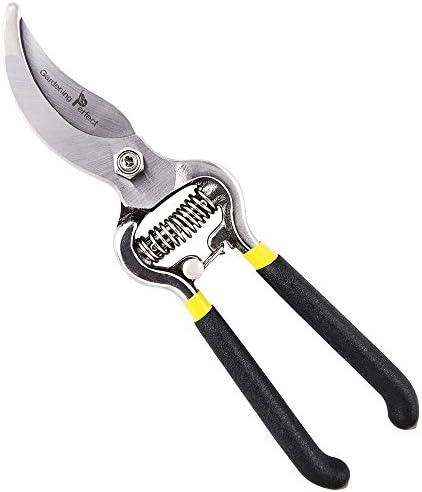 GARDENING PERFECT Pruner Pruning Shear-Heavy Duty Sturdy Hand Pruners For Serious Gardening - Sharp Garden Clippers, Tree Trimmers, Secateurs and Steel Bypass Pruner