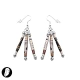 SG Paris Fish Hook Papier Mache Multicolor Multicouleur Earrings Fish Hook Mixed Natural Material Summer Women Hippy Chic Fashion Jewelry / Hair Accessories Z Others