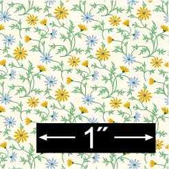 1:24 Scale He Loves Me Blue Dollhouse Wallpaper