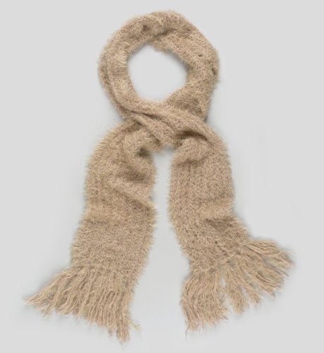 Fluffy Cable Knit Scarf