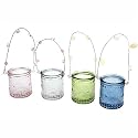 Assorted Colour Glass T-Light Holders