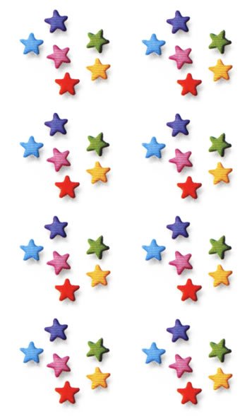 Stars Cakes, Cupcakes, Cookies - Rainbow Star Shaped Hard Sugar Decorations (48 pcs) by Lucks