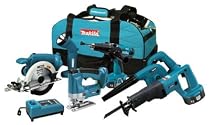 Makita Cordless Combo Kit - 6-Pc. 18 Volt Set, Model# DK1861