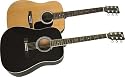 Rogue RA-100D Dreadnought Acoustic Guitar, Black