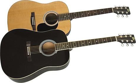 Rogue RA-100D Dreadnought Guitar, Black